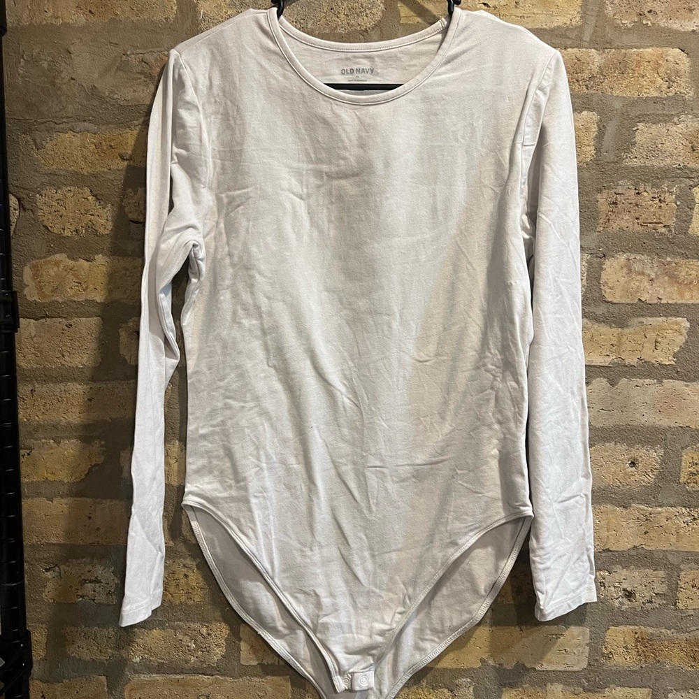 Classic & Comfortable White Bodysuit - Old Navy (Size XL)